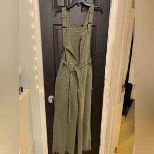 American Eagle green corduroy overalls, medium, never worn before